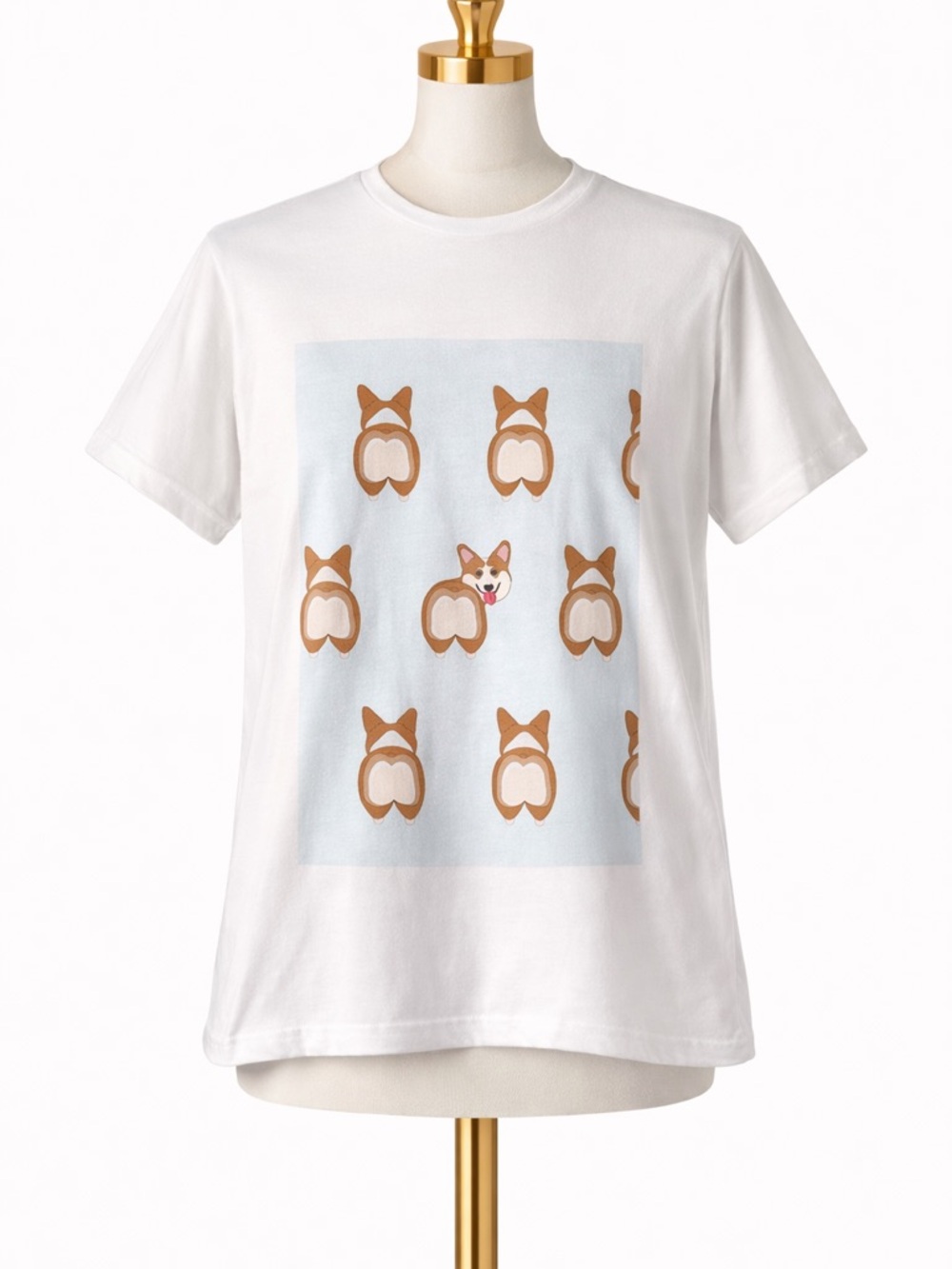 Marine Layer Corgi Graphic Tee White | Cute Dog Print T-Shirt Soft Casual Top
